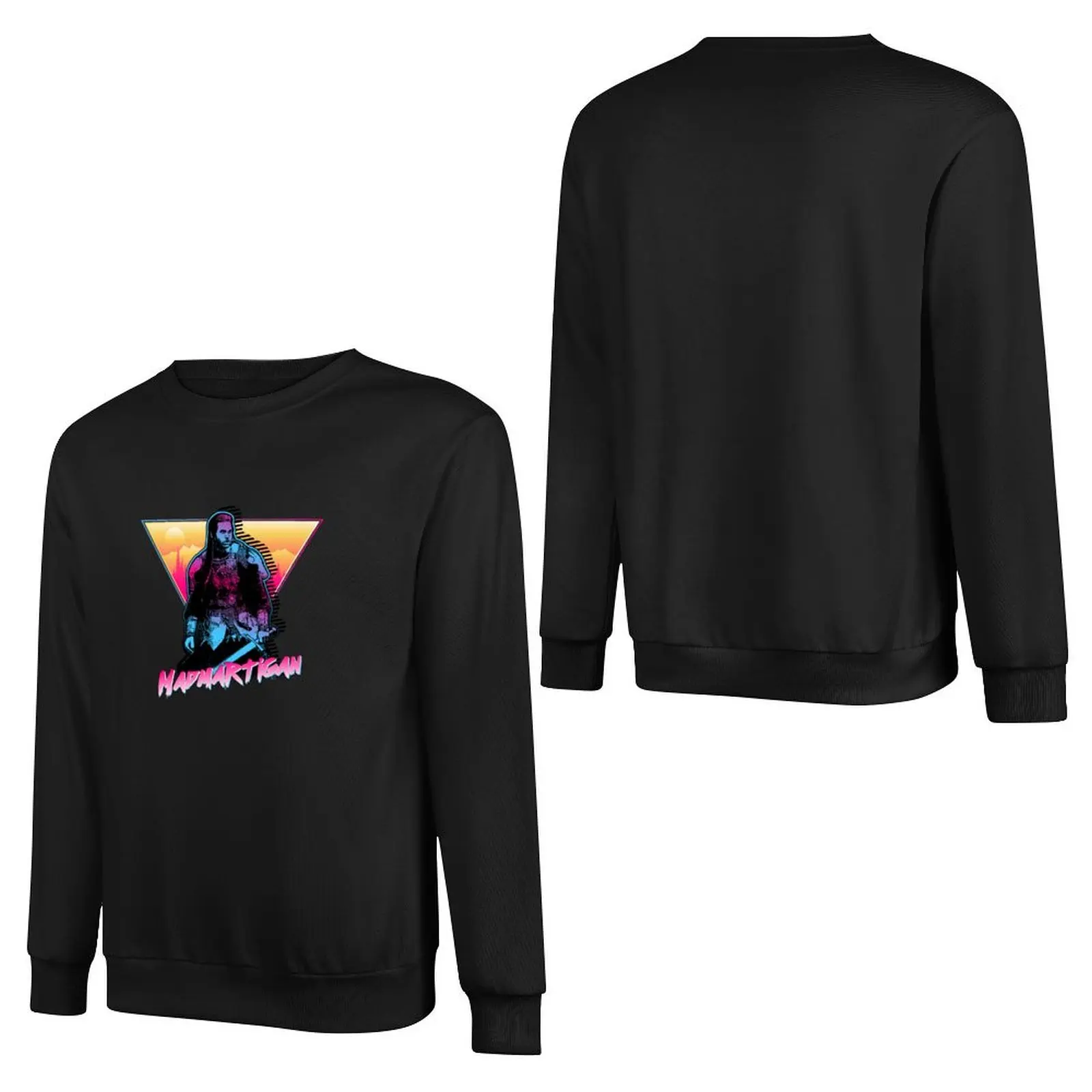 Madmartigan - Outrun Style Pullover Hoodie men's sweat-shirt men's clothing hooded shirt hooded sweatshirts