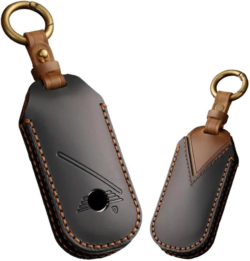 

WH Fit For Mini Countryman 2023 2024 Key Fob Cover Leather Car Key Case Key Bag 360 Degrees Protection