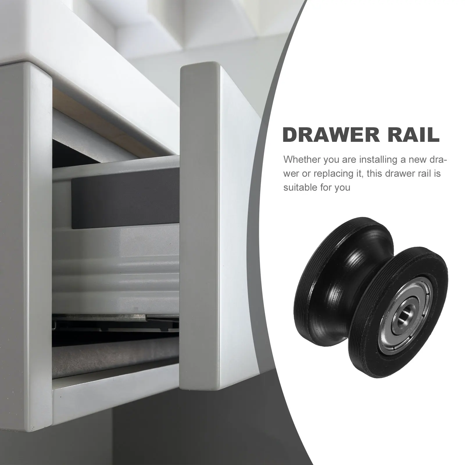 

U Groove Pulley Roller Heavy Duty Pom Material Sliding Door Wheel for Wardrobe Cabinet Garage Window Track Bearing