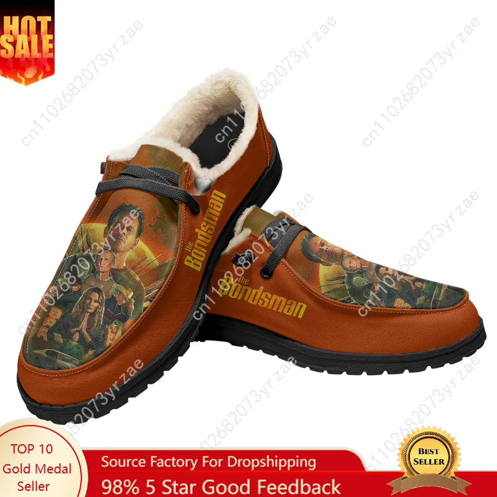

The Bondsman Velvet Flat Shoes Mens Womens Warm Shoe Indoor Outdoor Light Shoe Personalized Fashion Print Custom Couple Shoes