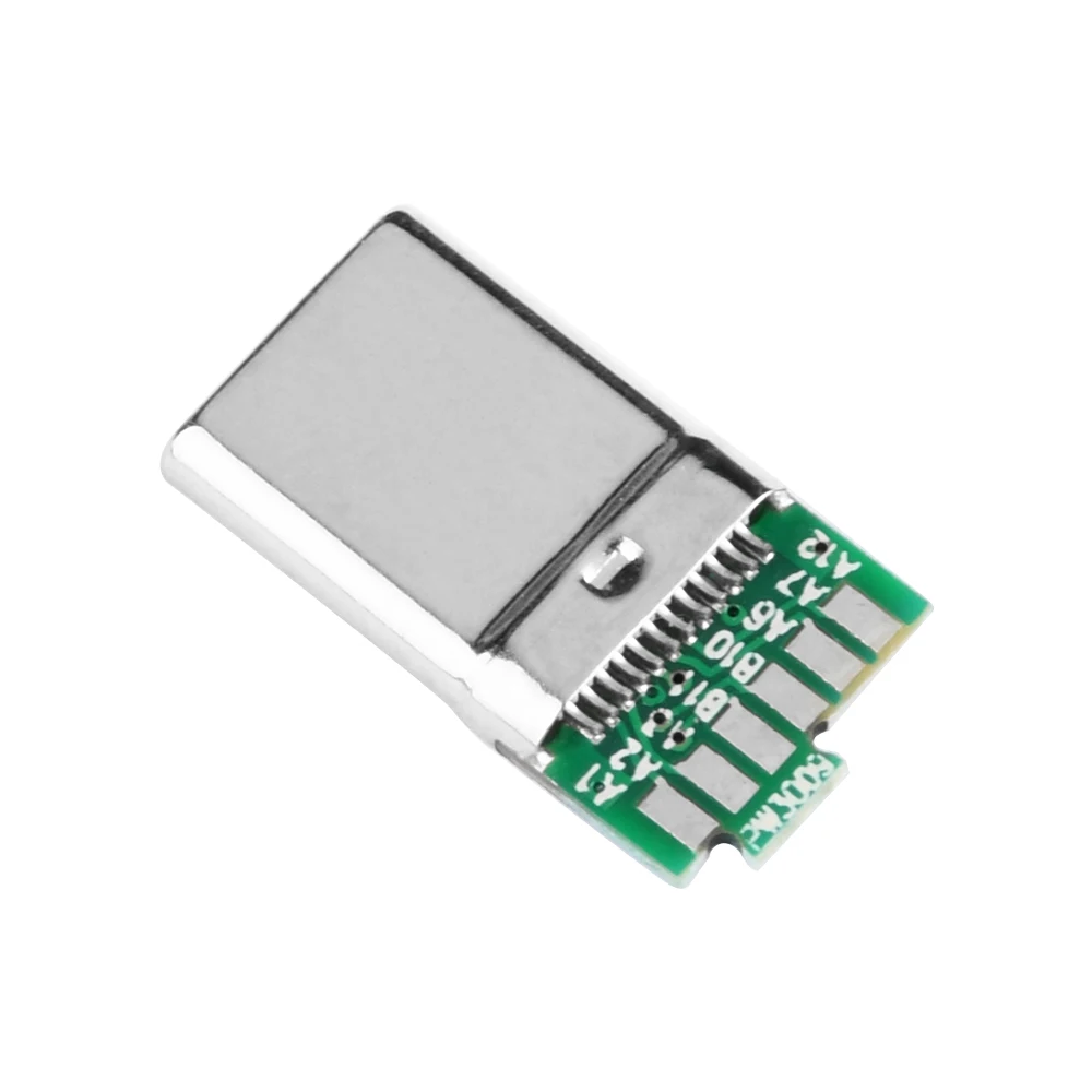 USB 3.1 Type-C 24 Pin Socket Adapter Male Plug Soldering Cable Adapter for Soldering Cable and 24P Cable PCB Board Module