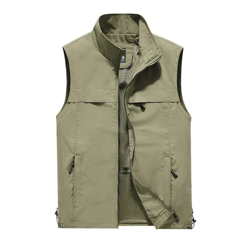 Multi-Pocket Safety Vest Men's Volunteer Emergency Work Sleeveless Jacket