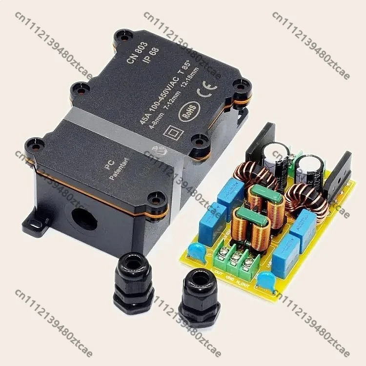 Four-stage EMI EMC Filter AC 220V Audio Power Purifier Bar Socket Plug