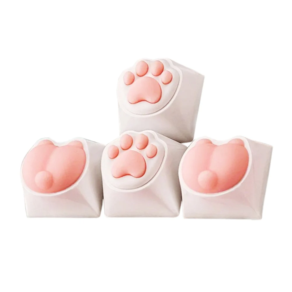 4 pezzi Zampa di gatto Copritasti animali Copritasti Tastiere Accessori Copritasti carini Copritasti MX per tastiera meccanica