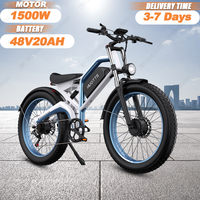 DUOTTS N26 Electric Bicycle 1500W Powerful Motor 48V20AH Lithium Battery Aldult Electric Bike 26*4.0 Fat Tire All Terrain E-bike