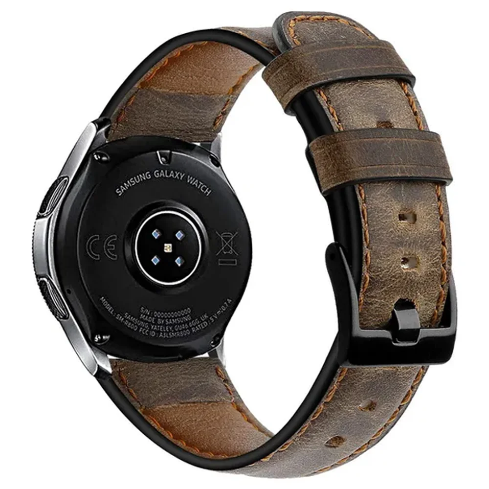 Strap For Samsung Galaxy watch 6 4 44mm 40mm 5 Pro 45mm Retro Leather classic 20mm 22mm correa bracelet HUAWEI watch GT 2e band