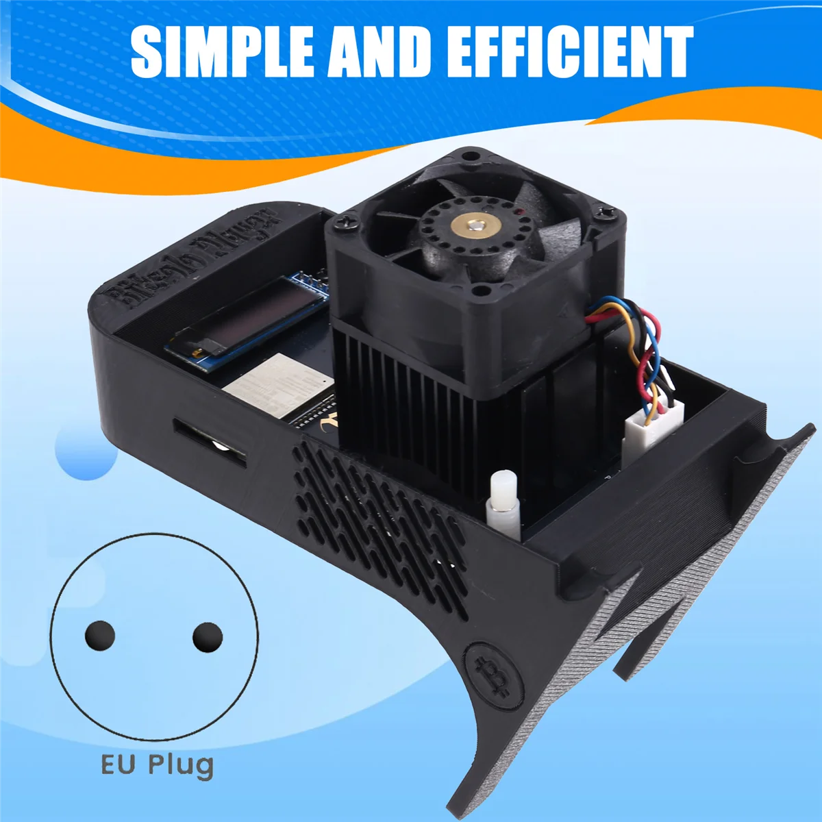 RISEN Bitaxe Gamma 601 Solo Miner с кронштейном 1,2TH/S BM1370 Asic Chip 18 Вт от Antminer S21 Pro Bitcoin BTC Miner EU Plug