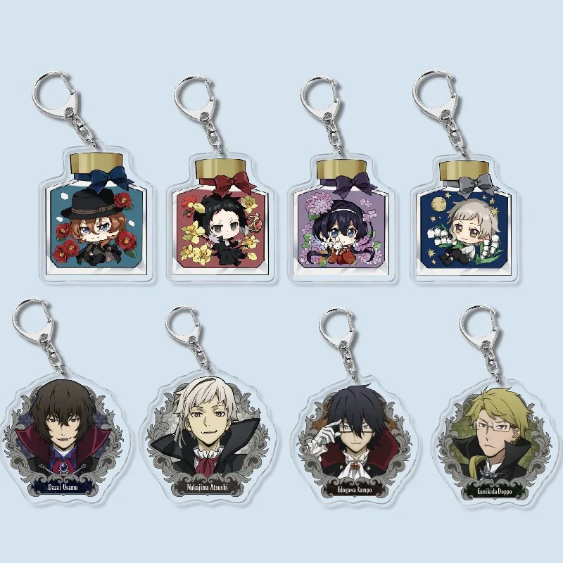 Bungo Stray Dogs Anime Peripheral Dazai Osamu Thickened Acrylic Keychain Collection Gift Backpack Decorative Key Pendant