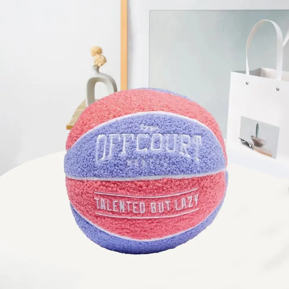 

Basketball Toy Colorful Basketball Plush Toy Super Soft Fluffy Basketball Plush Toy Stuffed Decoration Embroidered for Kids