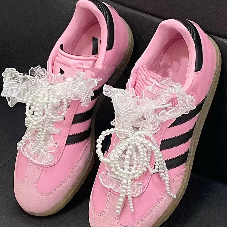 Beatiful Elasticity Organza Frills Shoelaces 80/120 cm Length Bowknot Sneaker Black Sport DE Training Shoes White Shoes Laces