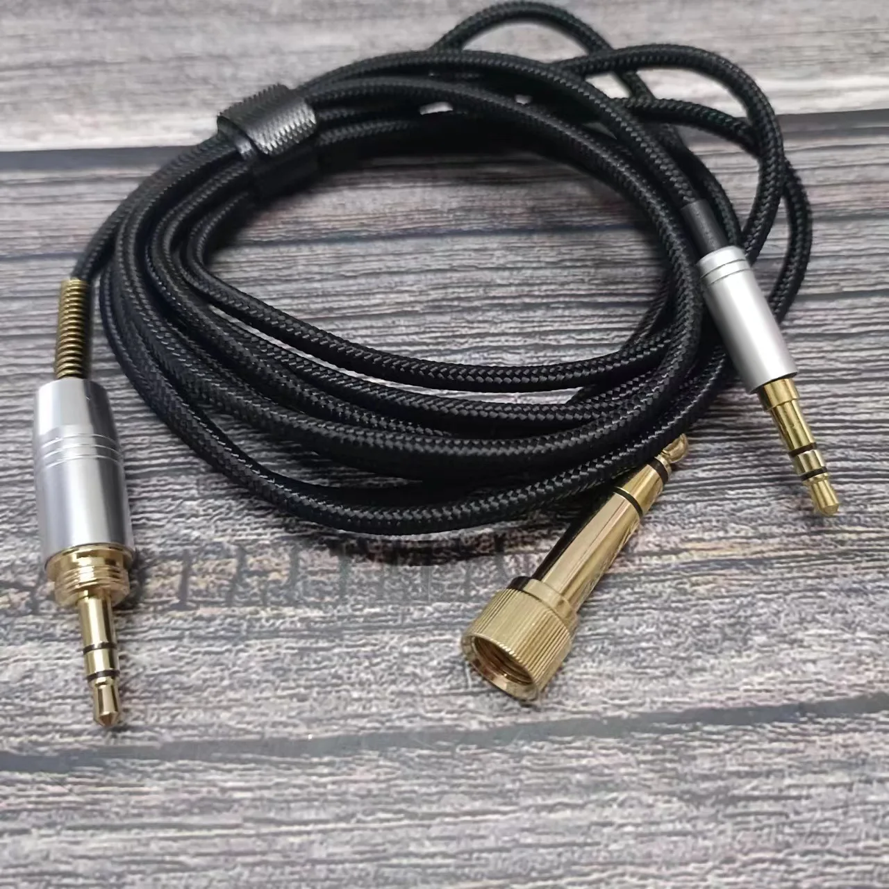 Hochwertiges Audiokabel für Sony 1000WM5 XM4 XM3 Headset 3,5mm+6,35mm auf 3,5mm Stecker / Geflecht ohne Weizenfaden – Detail 3