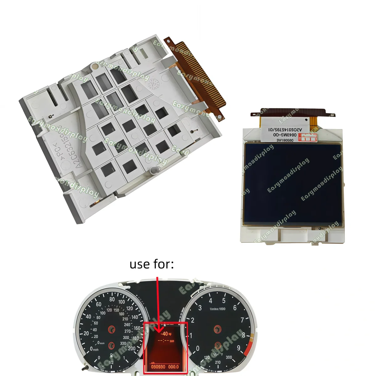 LCD Display Screen For BMW 5-Series E60 E61 E63 E64 E70 Instrument Cluster Car Dashboard Replacement Repair Panel 355061AE