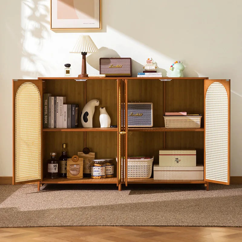 خزانة كتب عتيقة نصف جدار رف كتب مع أبواب خزانة غرفة المعيشة مقاومة للغبار وخزانة خذاء منخفضة الجانب وأرفف عرض #3