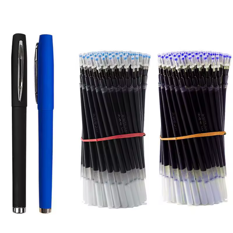 Набор сменных стержней для матовой гелевой ручки Haile 0,5 мм/0,7 мм/1,0 мм, большая емкость, для каллиграфии, офисные и школьные принадлежности.