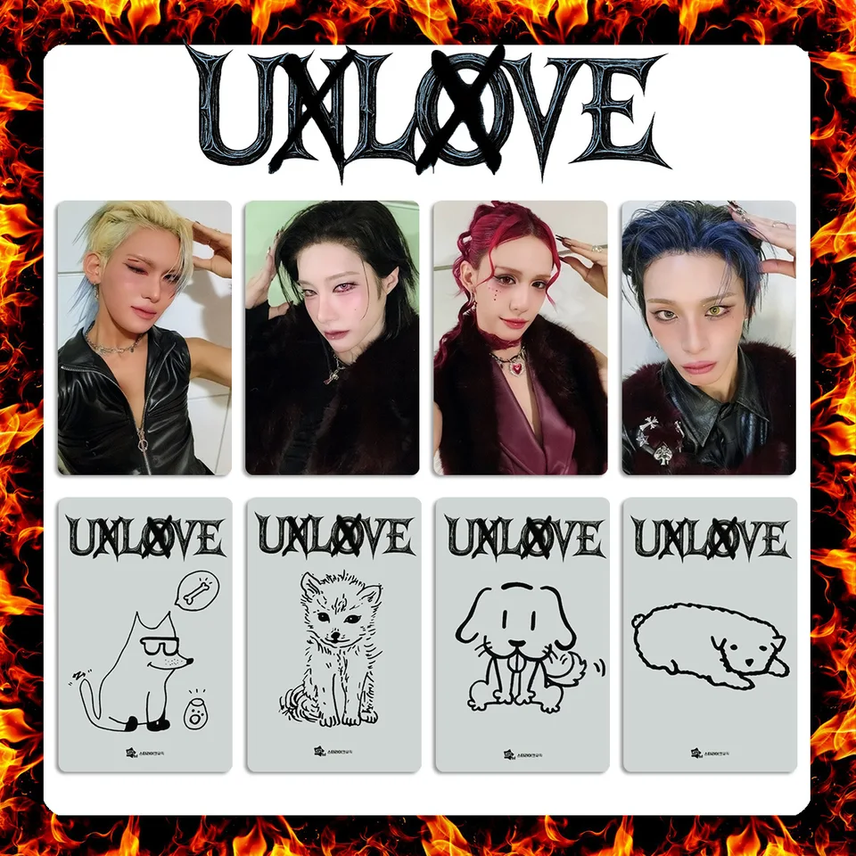 4Pcs/Set XLOV Idol Boy New Album UXLXVE High Quality Photocards HD
