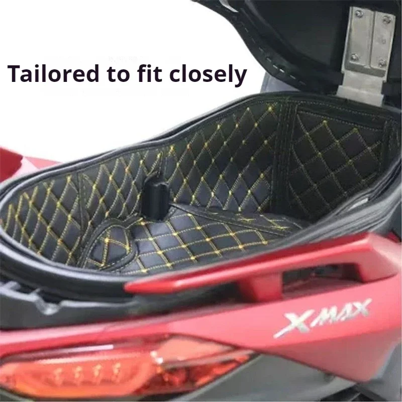 Applicable To Motorcycle Xmax300 Modified Seat Barrel Lined Seat Cushion PU Leather Waterproof Seat Cushion Accessories