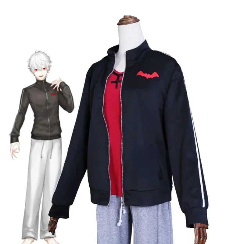 Anime Virtual YouTuber Kuzuha Cosplay Costume Men Coat Top Pants Set Leisure Sportswear Uniform Christmas Halloween Clothes