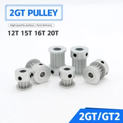 2GT Pulley 12T 15T 16T 20Teeth 2M Timing Pulley Bore 3 3.17 4 5 6 6.35 8mm Belt Pulley Width 6 9 10 15mm GT2 Synchronous Wheels