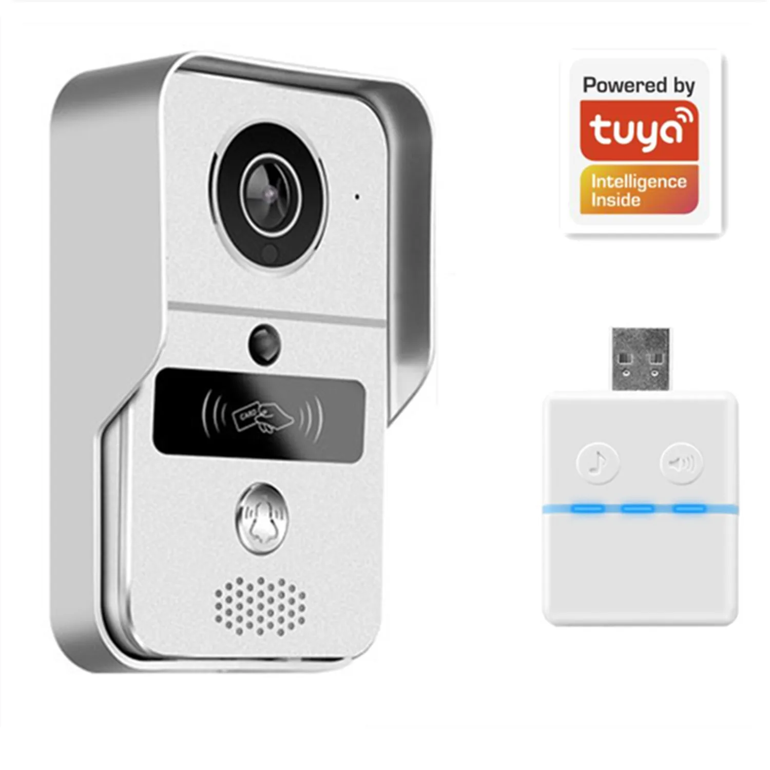 Tuya APP 2MP 1080P POE WIFI IP Türklingel Intercom Visuelle Tür Viewer Mit Chime Drahtlose Guckloch Viewer Video tür Telefon
