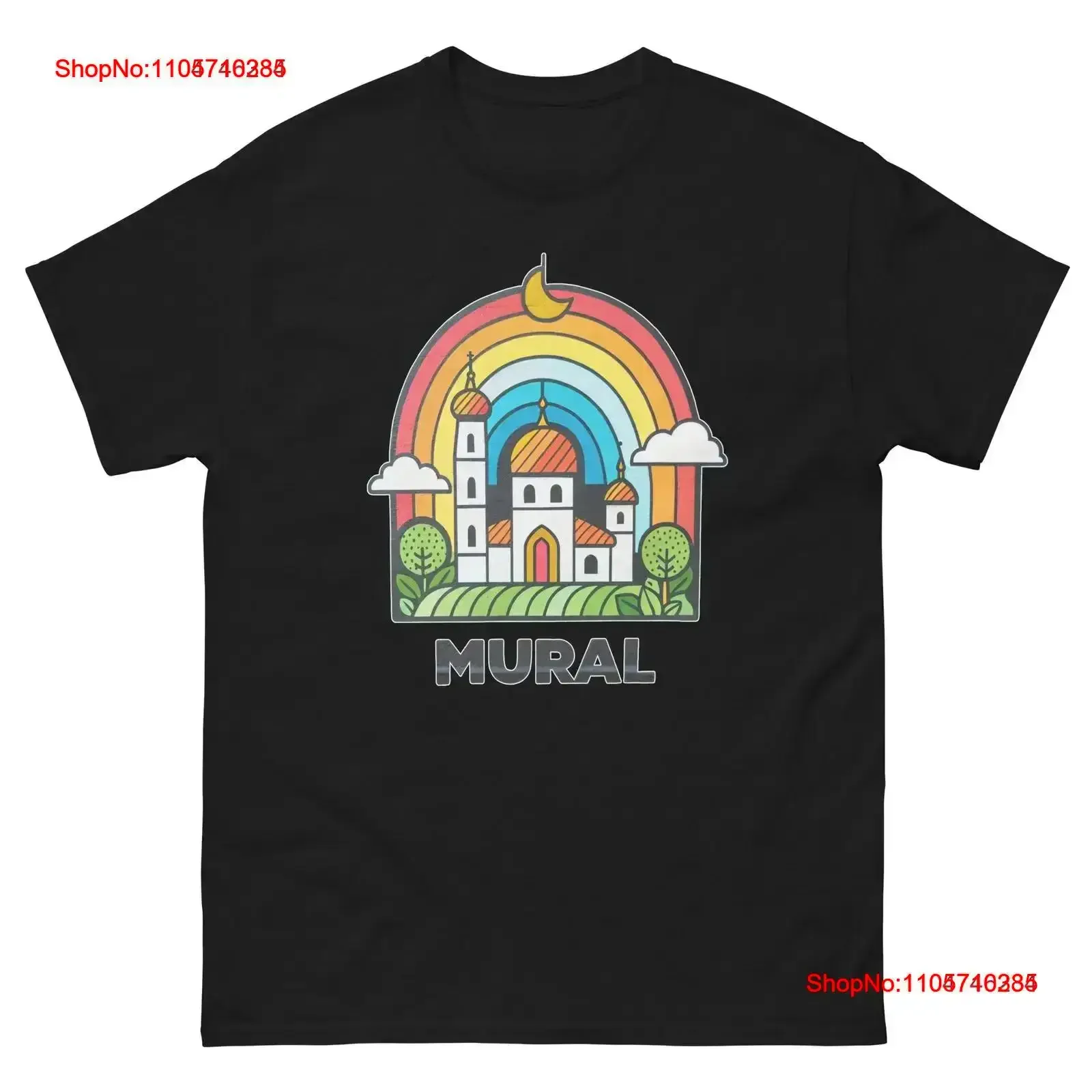 Mural Object Place Item Urban T Shirt vintage Washed Slightly Breathable fashion homme Comfortable Versatile graphic Soft