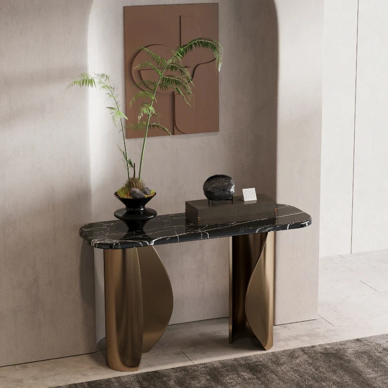 

Light Luxury Console Italian Hotel Lobby Entrance Console Tables Corridor Art Side View Sets