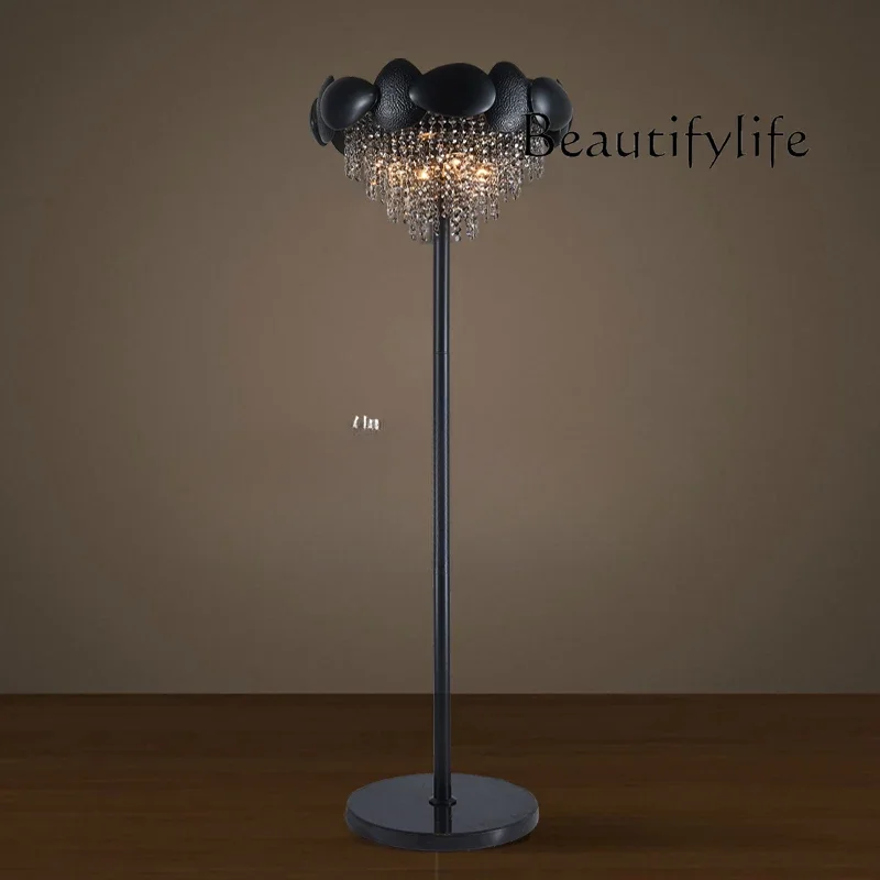 

Nordic living room creative crystal floor lamp retro atmospheric atmosphere lamp