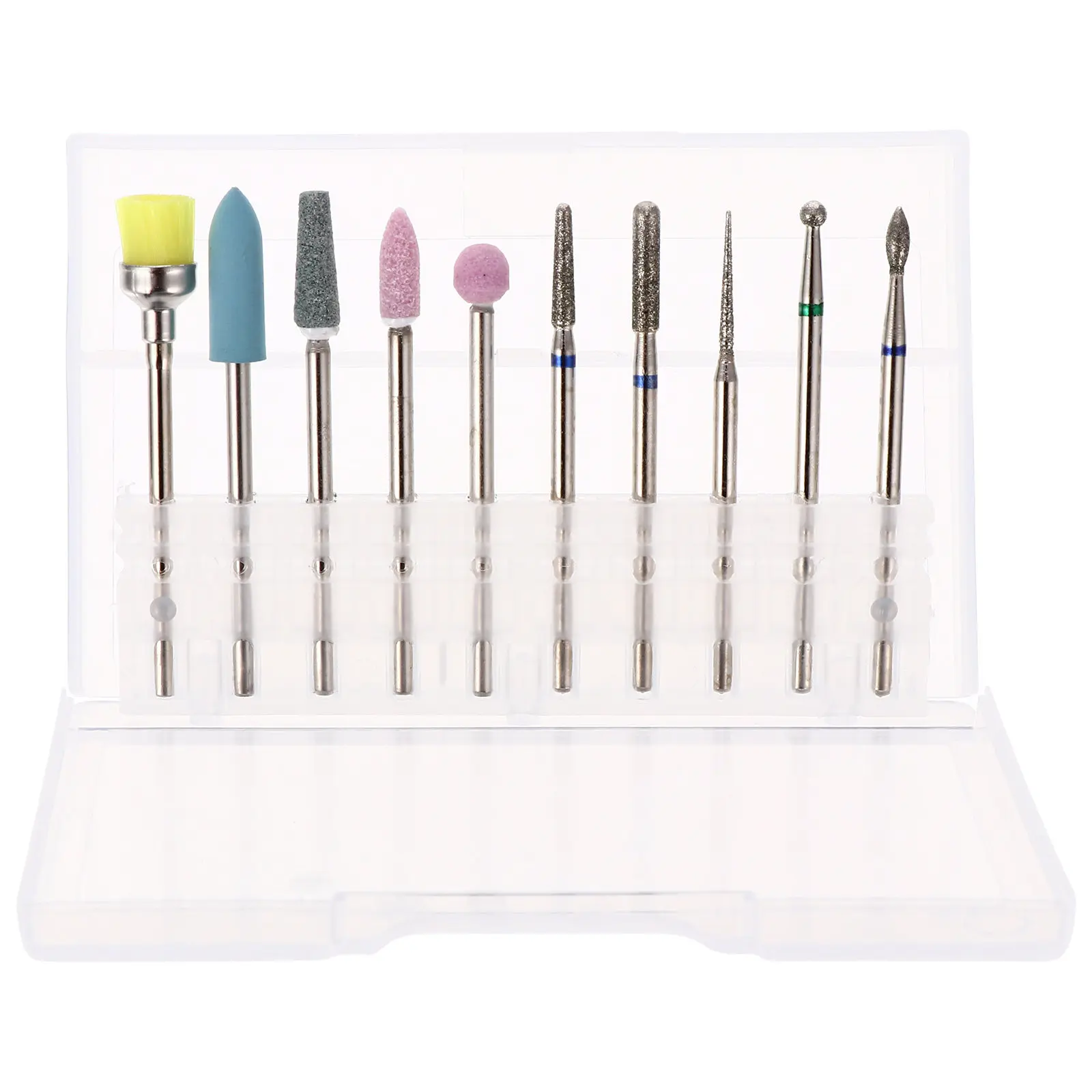 10Pcs Nail Grinding Tungsten Steel Polishing Bits for Manicure Dead Skin Removal Lightweight Dust Free Nail Drill Bits