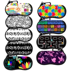 Music Notation Glasses Autism Case Glasses Protective Shell Clothing Accessories Men Women Fashion Glasses Bag Gifts for Friends