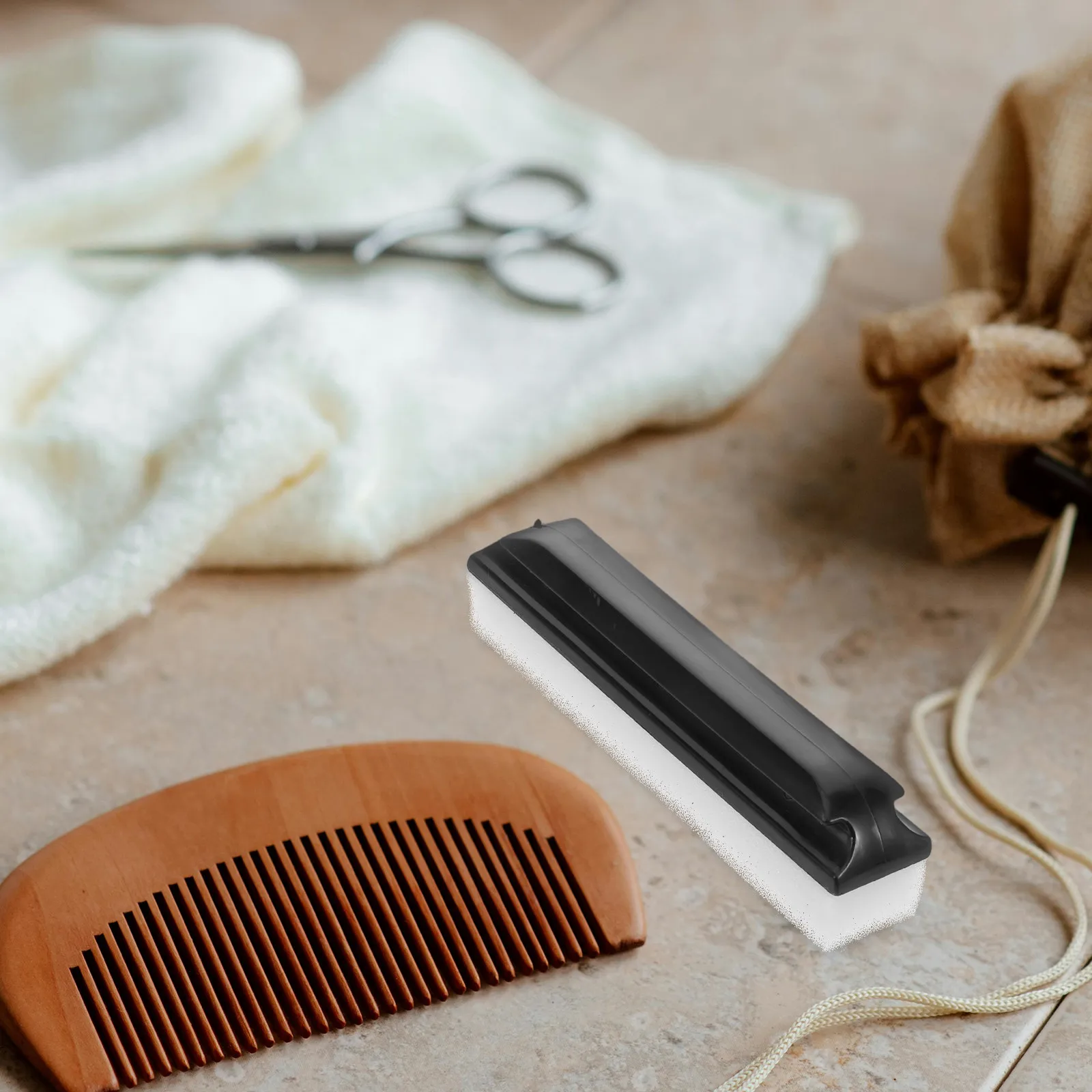 Juego de esponja y cepillo para recortar la barba, limpiador multifuncional para fregadero, recolector de pelo de barba y afeitado