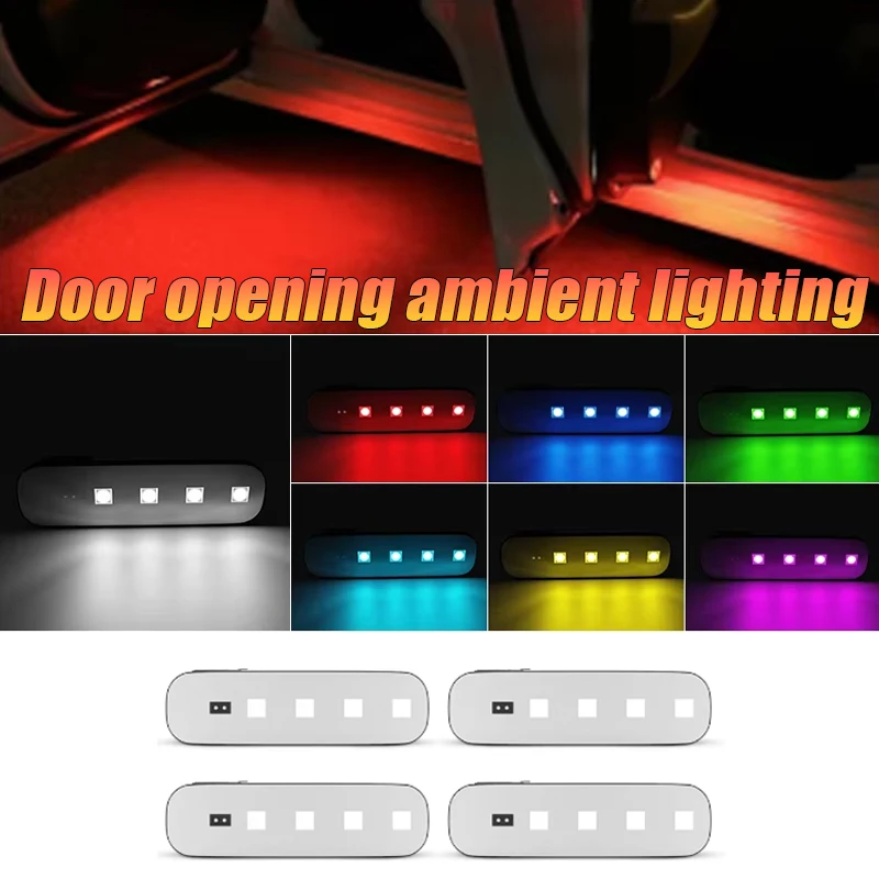 LED Car Door Lights Wireless Induction USB Charging Auto Open Door Safe Anti-collision Emergency Signal Lamp Welcome Light