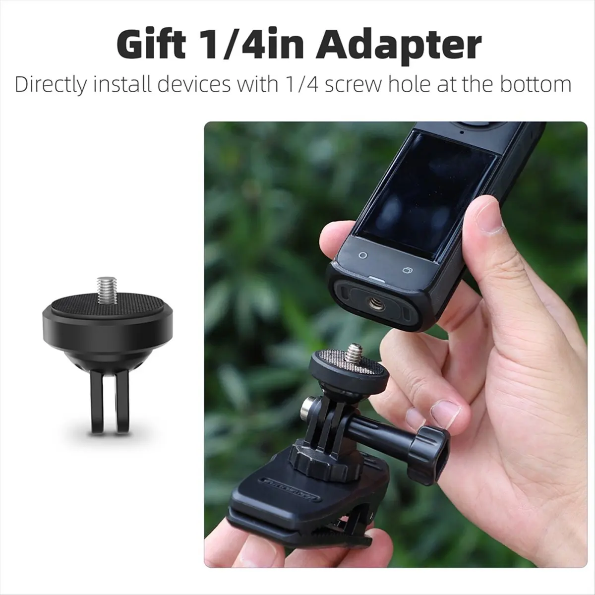 【Camera Accessories】 Magnetic Backpack Clip for Action5 Pro Sun Visor Clip for /GoPro13 Bracket Magnetic Mount Accessories