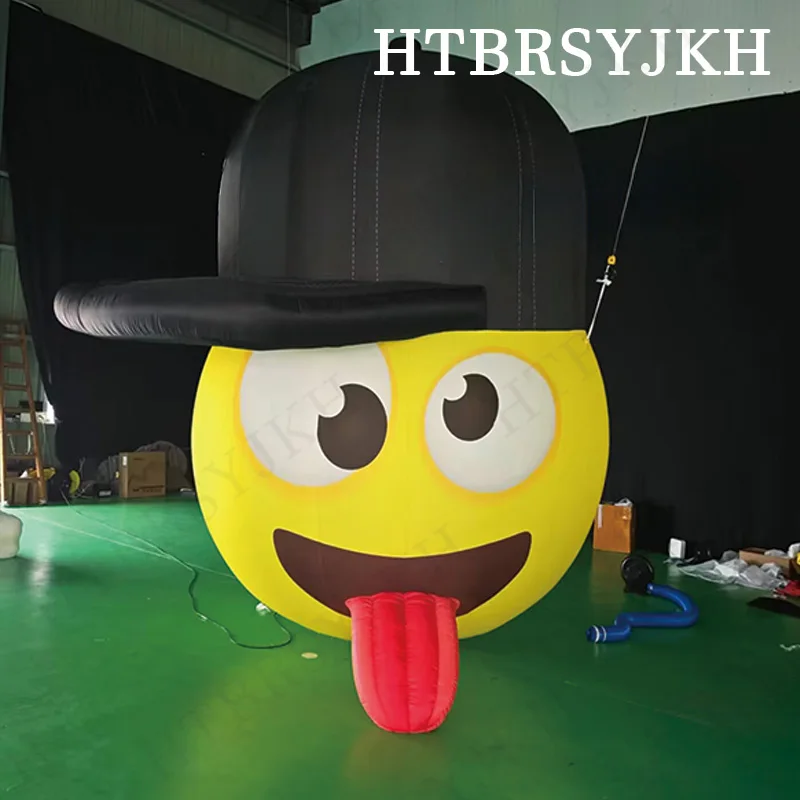 

Inflatable tiger-head doll with blower, outdoor square, shopping mall and park decoration prop