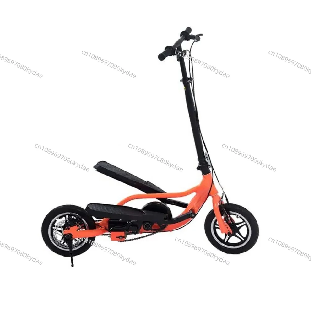 Pedaling Scooter With Aluminum Alloy Frame And Disk Brake, 12 Inch Air Wheel Fold Bicycle