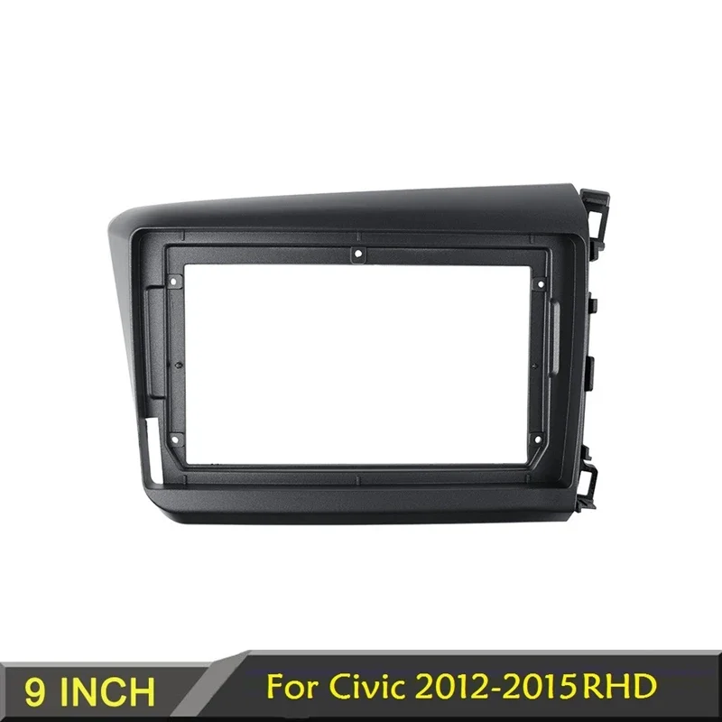 

OLAVGDN New-Car Radio Fascia For Honda Civic 2012-2015 9 Inch Dash Refitting Installation Frame Stereo Panel Head Unit Bezel RHD
