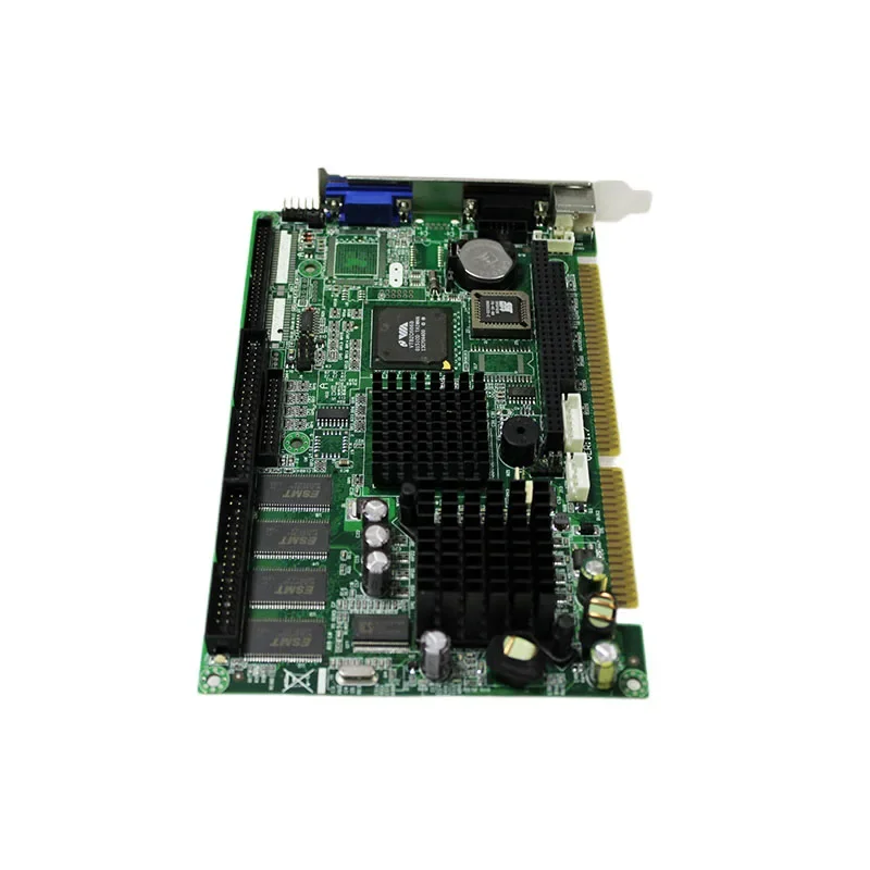 New VIA VT8601T+VT686B Chipset Half-sized Industrial Motherboard 400MHz CPU 32M RAM ISA Fanless SATA Hard Drive Interface New Un
