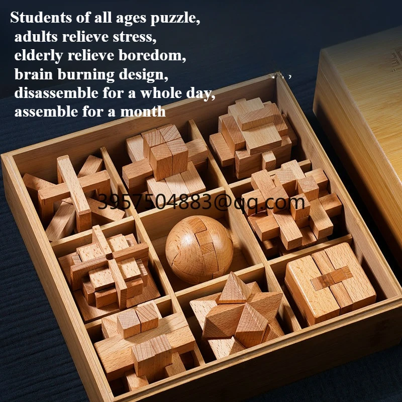 Full set of educational and assembling intellectual toys Adult mortise and tenon building blocks High difficulty