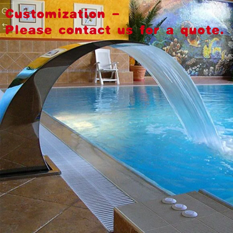 custom.Huaxi 304 316 Sauna Pool Spa Factory Pool Waterfall Swimming Pool Curtain Fountain Nozzle Waterfall Manufacture OEM