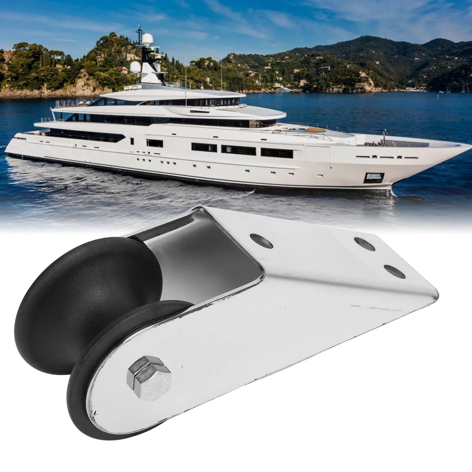 

304 Stainless Steel Boat Bow Anchor Roller – Scratch-Proof & Low-Friction Bracket for Yacht (Easy-Install, Durable)