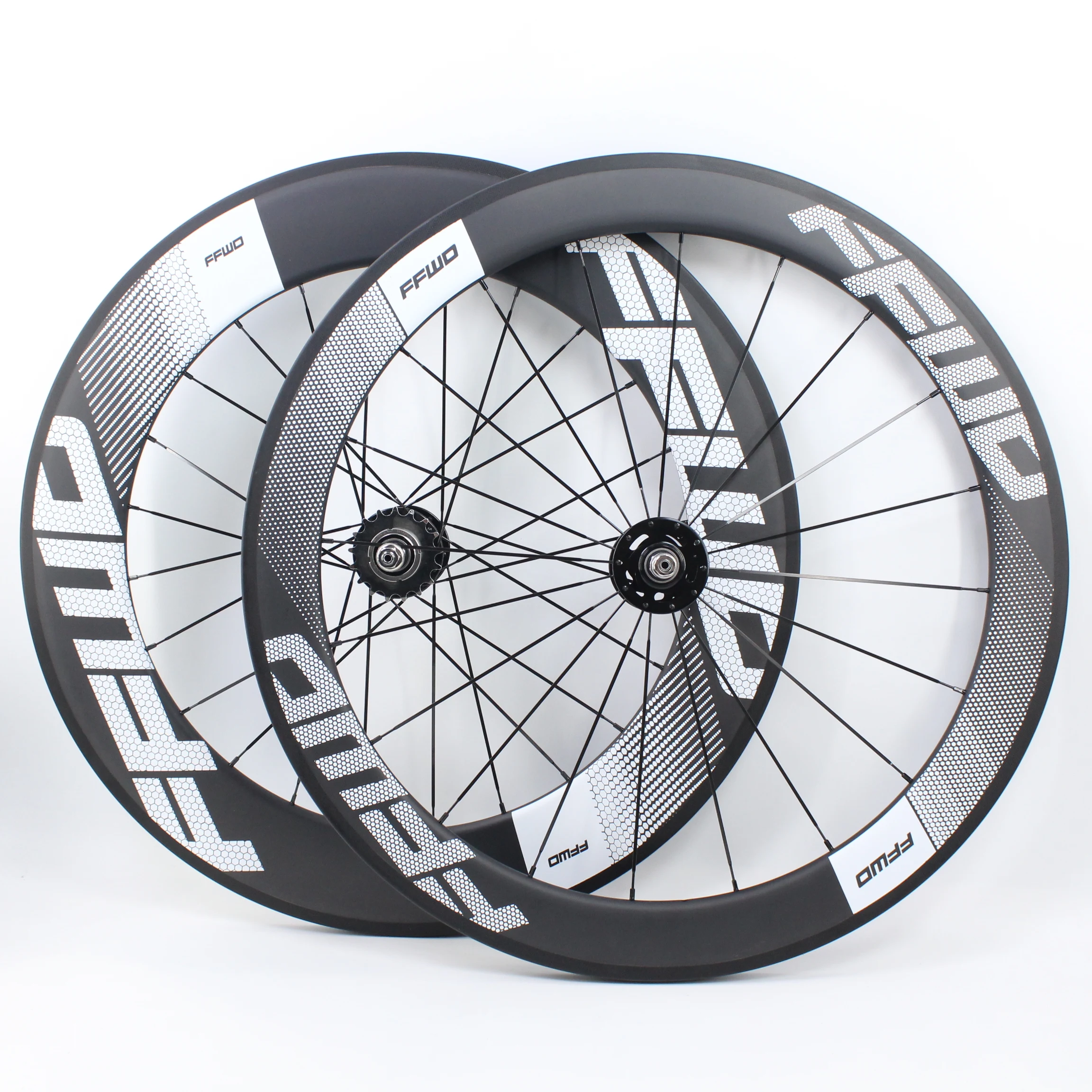 Newest 700C 60mm+88mm Track Fixed Gear Bike Matt UD 3K Full Carbon Fibre Clincher Tubeless Rims wheelset Carbon Bicycle Wheelset