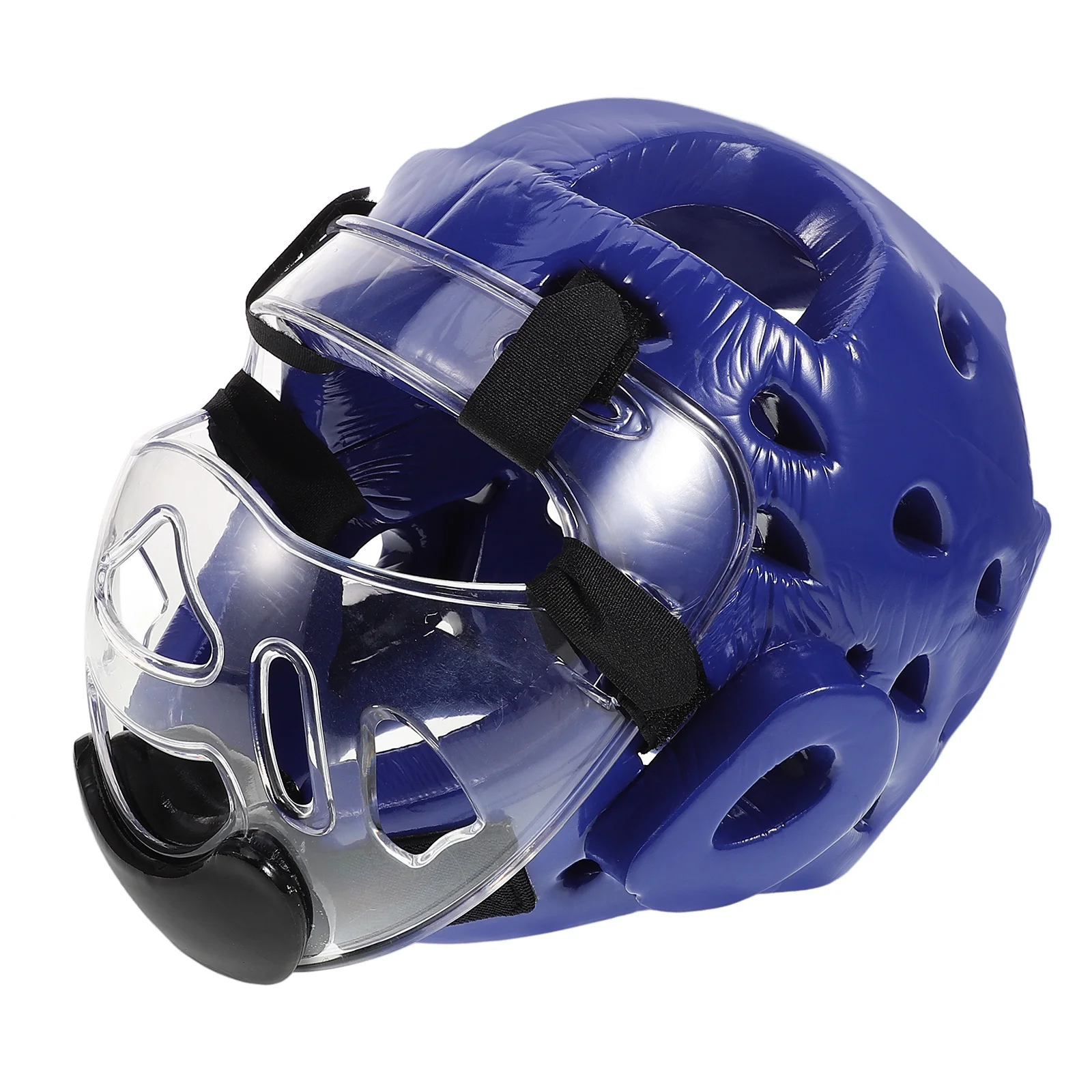 

Blue Taekwondo Sparring Headgear for Adjustable Face Mask Karate Protective Gear Training for Kickboxing Grappling