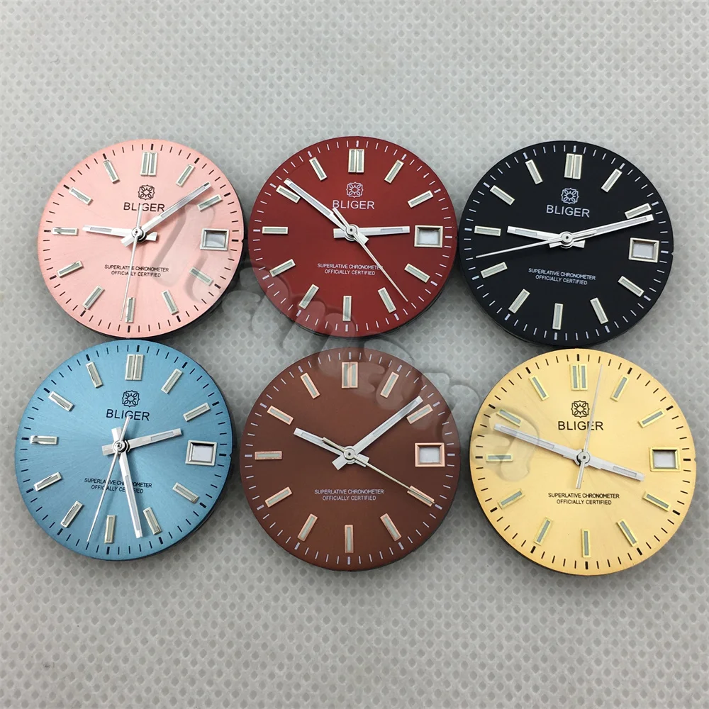 

Циферблат NH35, 29 мм, с одним датовым окном, зеленый, светящийся, без маркировки, подходит для механизмов NH35A, NH36, аксессуары для часов.