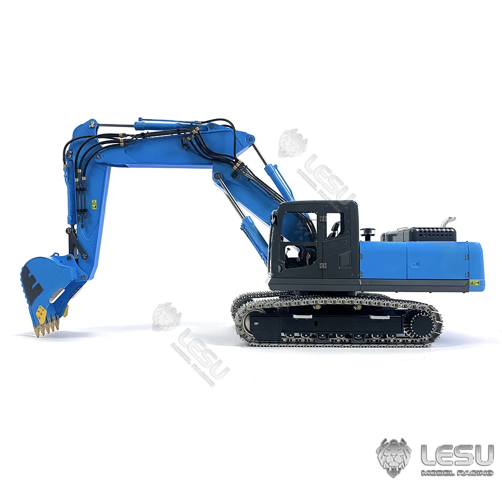 Gifts LESU 1/14 RC Hydraulic Excavator ET36L 3-boom Digger Toucan Painted Assembled Earth Digger Toys Model Light THZH1575