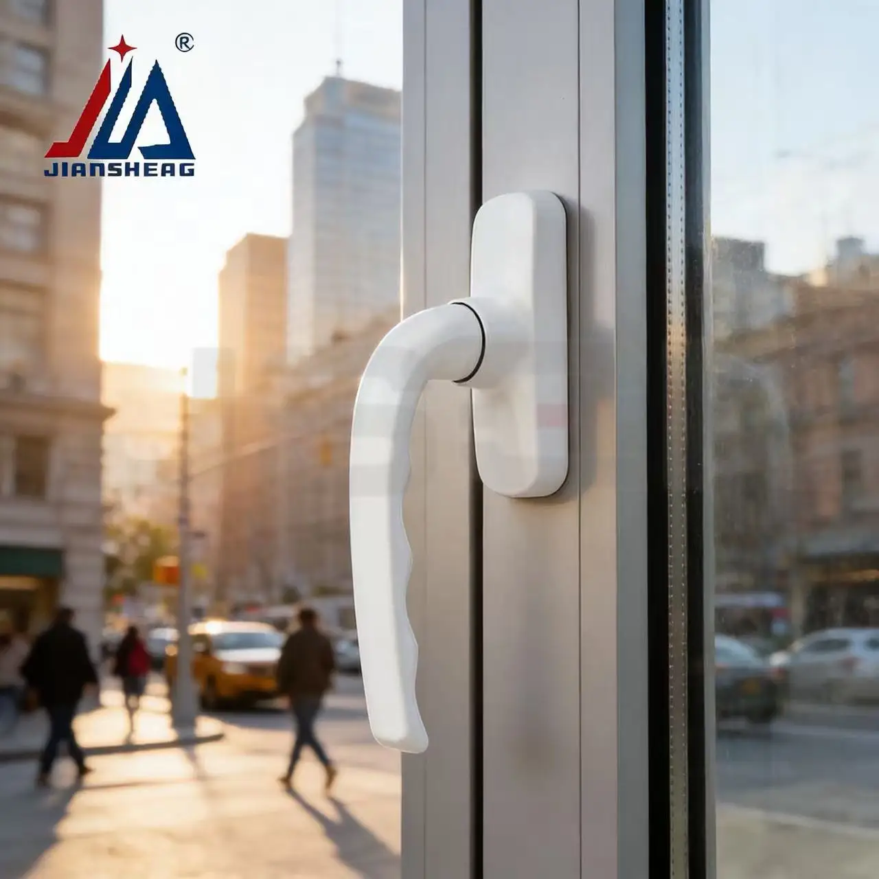 50 Series Aluminum Alloy Window Handle - Tilt & Turn, Casement & Push-Out Espag Locking Handle for Thermal Break Windows