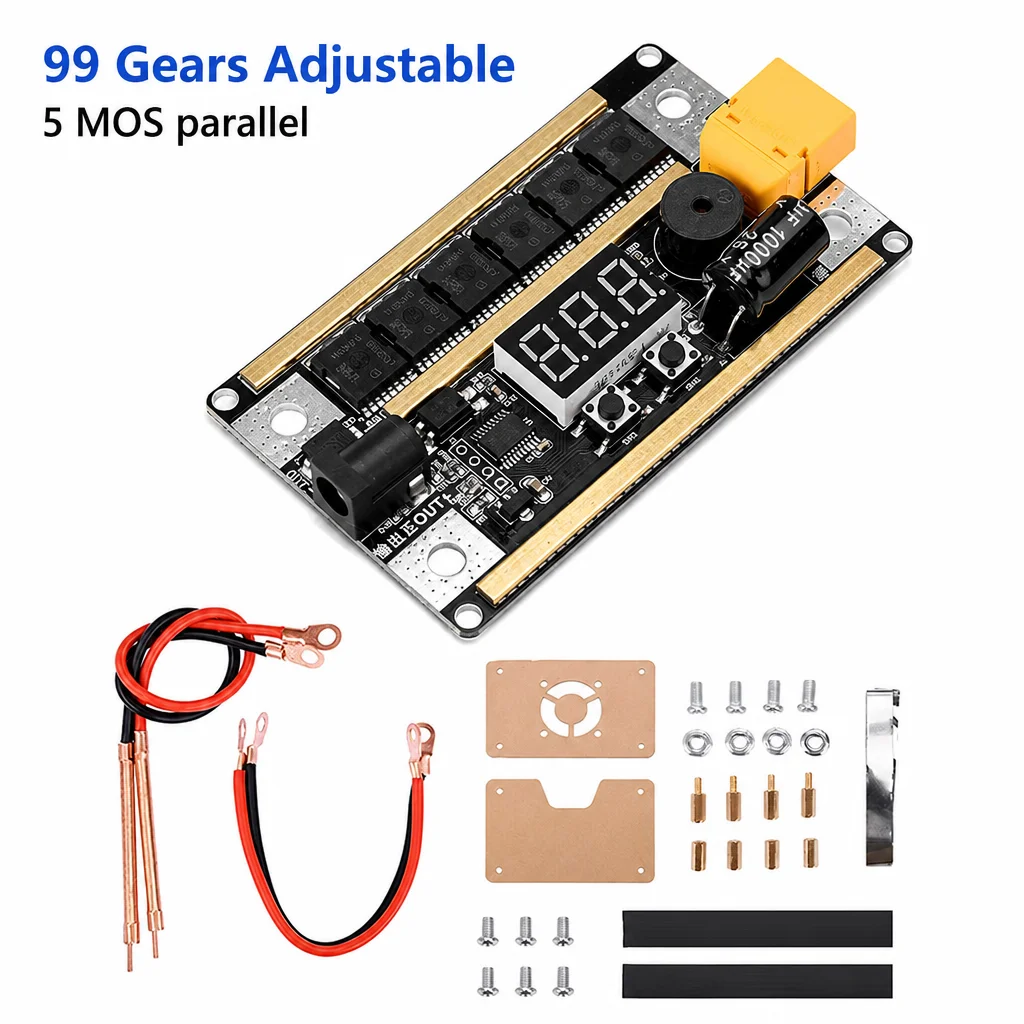 GX591 12V 99 Gears Digital Spot Welder Control Board DIY Kit 18650