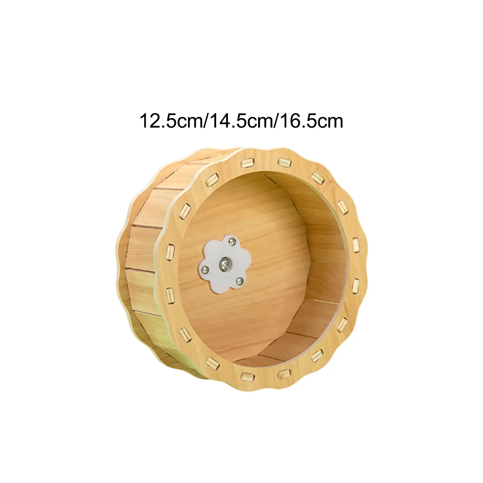 Hamster Exercise Wheel Silent Wood Small Pet Rotatory Jogging Wheel for Gerbil