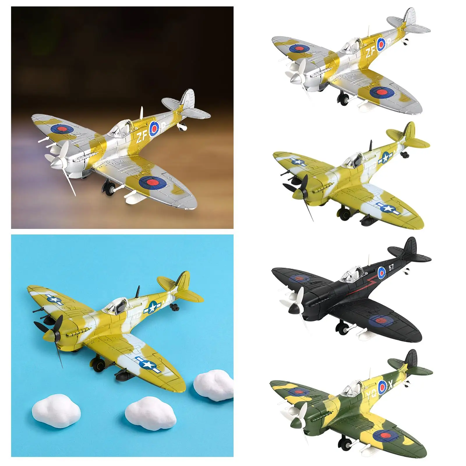 1:48 Fighter Building kit facile da montare decorazione del Desktop ornamento fai da te