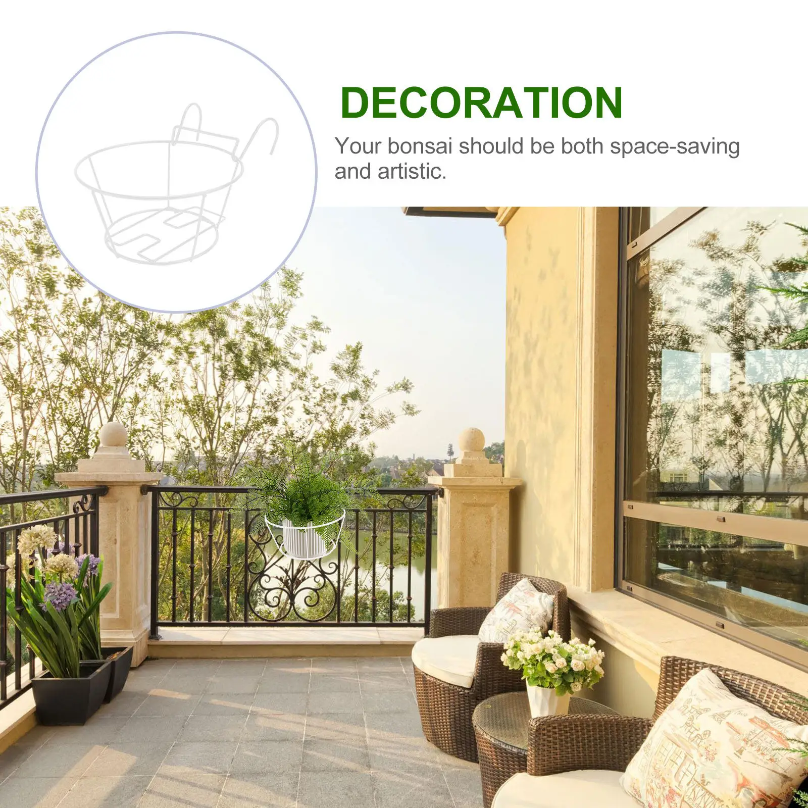 1Pcs Wall Flower Pot Rack High-End Rustic Hanging Flower Stand for Plants Space-Saving Decorative Potted Plant Holder Bedroom
