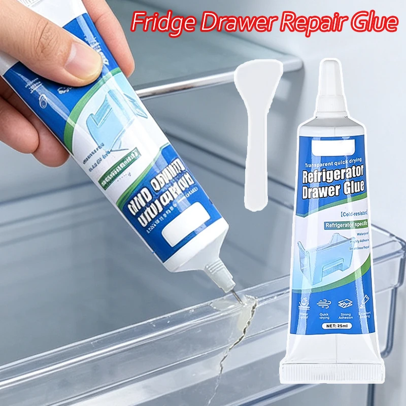 

25ml Refrigerator Repair Glue All Purpose Liquid Adhesive Powerful Plastic Repair Glue Waterproof Adhesive for Fridge Drawer