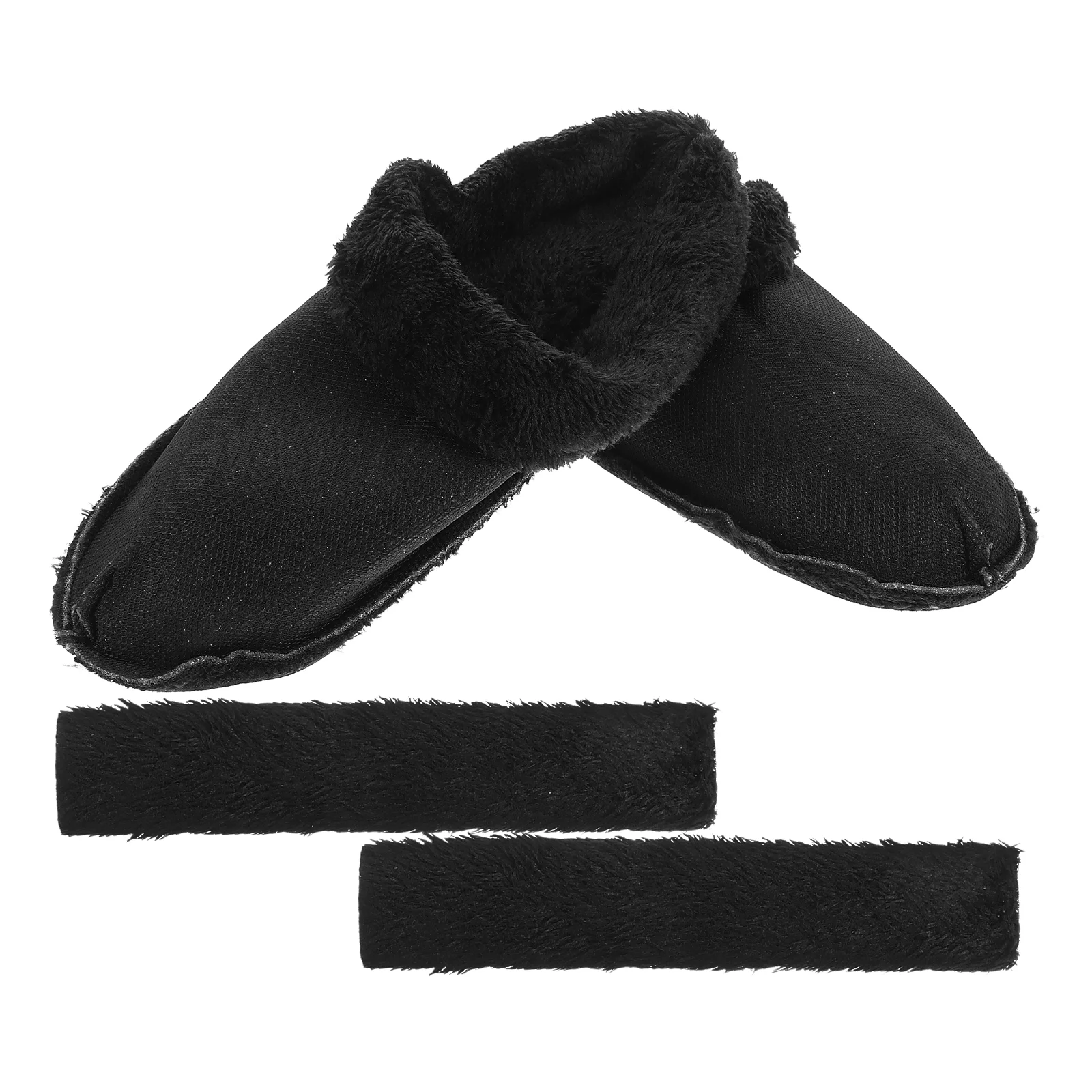 

Clogs Shoes Insoles Thermal Cover Gusseted Inserts Fluffy Slipper Black Winter