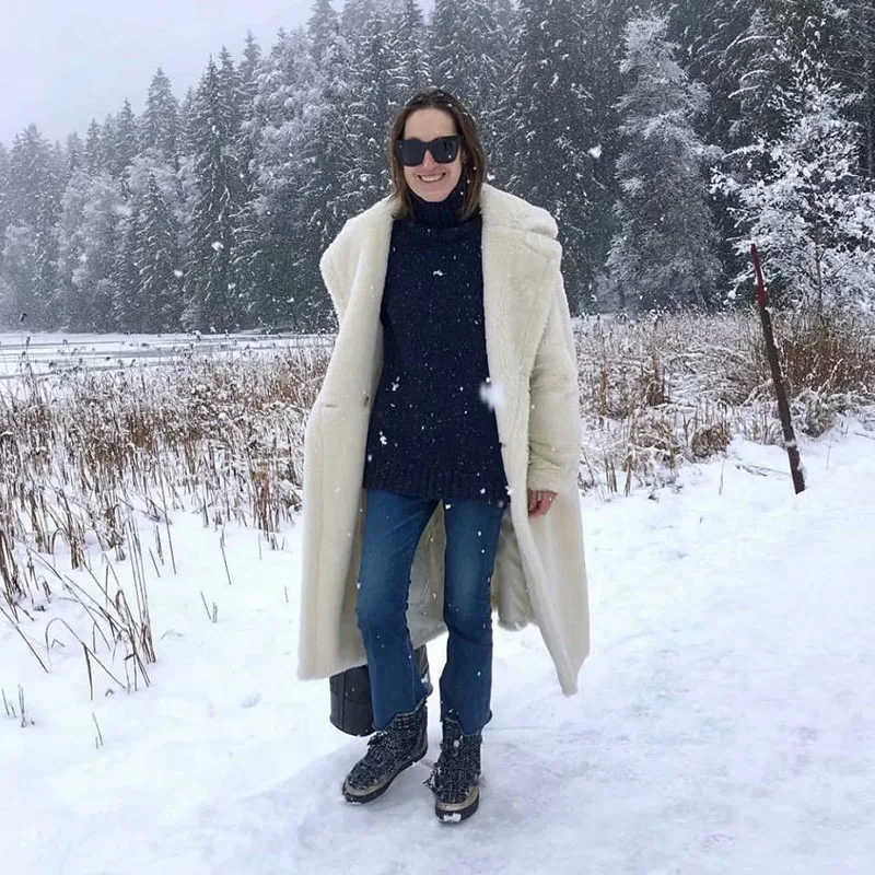 Women Autumn Winter Thick Warm Teddy Coat New Fashion Female Christmas Cashmere Jacket Casual Long Wool Coats overcoat 12 Colors